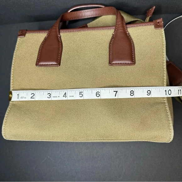 Zara Handbag Cloth Khaki - Picture 5 of 10
